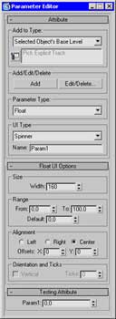 parameter editor  3ds max